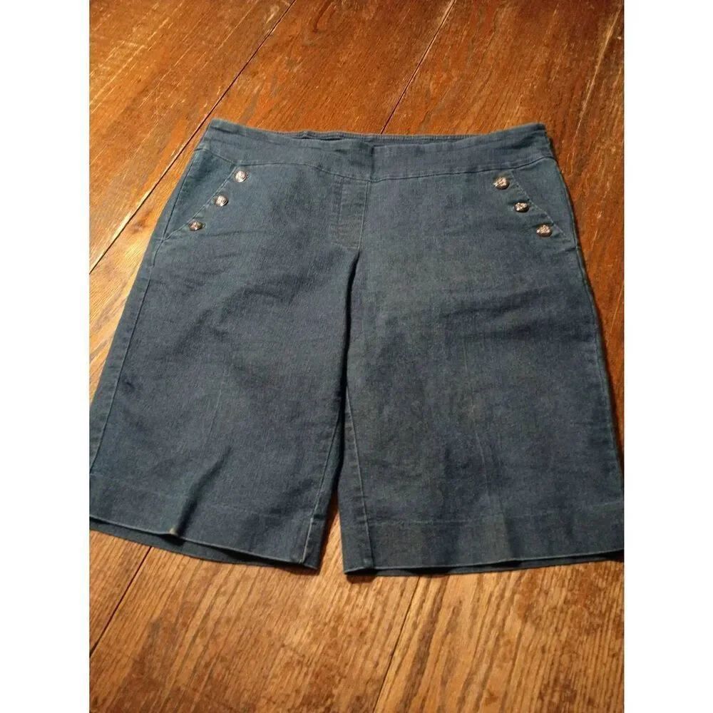 XL Counterparts Denim Blue Jean Bermuda Shorts with Pockets Style 5210739HA